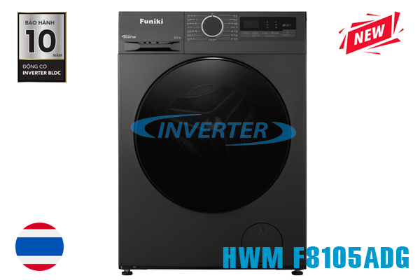 Máy giặt lồng ngang Funiki HWM F8105ADG 10.5Kg Inverter Máy giặt lồng ngang Funiki HWM F8105ADG 10.5Kg Inverter